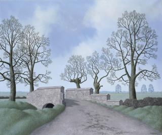 Tristram Hillier, R.A. - A Bridge in the Fens