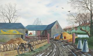 Tristram Hillier, R.A. - Barns In Winter