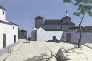 Tristram Hillier, R.A. - Monastery and Fountain at El Toboso