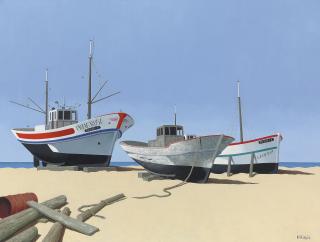 Tristram Hillier, R.A. - Portuguese Trawlers