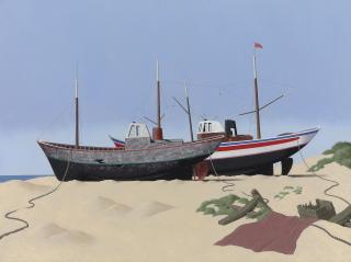 Tristram Hillier, R.A. - Portuguese Trawlers