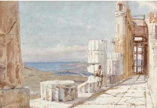 Tristram James Ellis - Overlooking the bay from the Parthenon, Athens