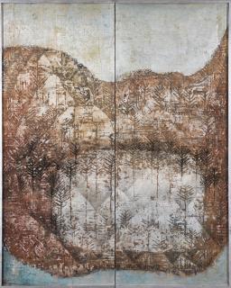 Tseng Yuho -  The Fishpond, Hawaii-Kai (Diptych)