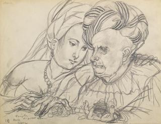 Tsugouharu Foujita - Le Joaillier Et La Courtisane Intéressée