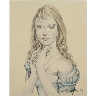 Tsugouharu Foujita - Portrait De Jeune Femme