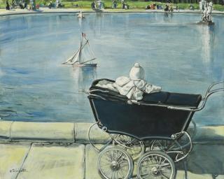 Tsuguharu Foujita - Bassin De Luxembourg, Paris