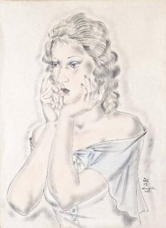 Tsuguharu Foujita - Buste de femme