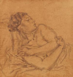 Tsuguharu Foujita - Femme Allongée(Painted In 1927)
