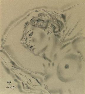 Tsuguharu Foujita - Femme endormie