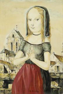 Tsuguharu Foujita - Fillette Aux Mains Jointes