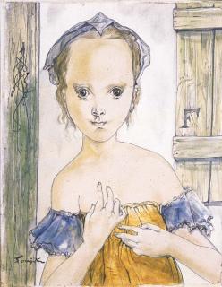 Tsuguharu Foujita - Jeune Fille Aux Épaules Nues