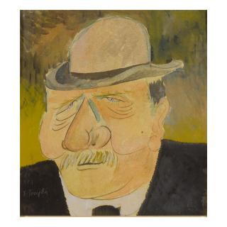 Tsuguharu Foujita - L\'Homme Au Chapeau Melon