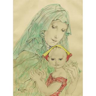 Tsuguharu Foujita - Mère Et Enfant