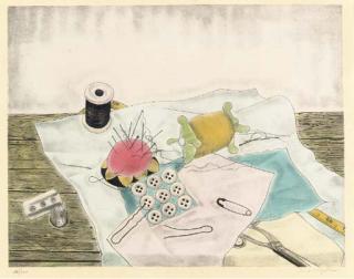 Tsuguharu Foujita - Nature Morte Aux Fils Et Aux Boutons (Buisson 29.25)