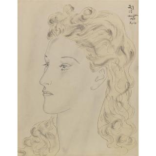 Tsuguharu Foujita - Portrait De Femme