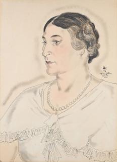 Tsuguharu Foujita - Potrait Of A Wealthy Lady(Painted In 1934)
