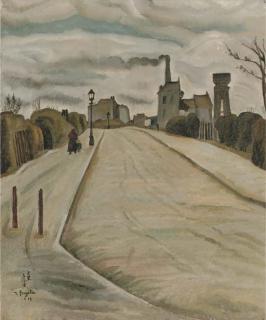 Tsuguharu Foujita - Scène de rue