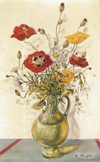 Tsuguharu Foujita - Vase De Fleurs
