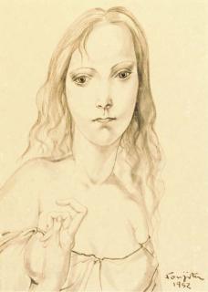 Tsuguji Foujita - Portrait de femme