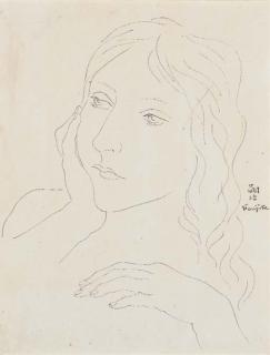 Tsuguji Foujita - Portrait de Yuki