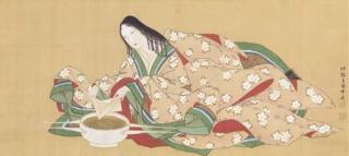 Tsukioka Settei - Komachi washing the copybook (Soshi arai Komachi)