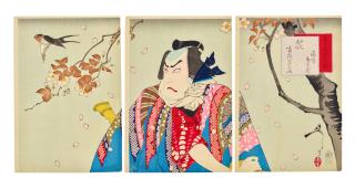 Tsukioka Yoshitoshi - Hana (Flower): Ichikawa Sadanji as Gosho no Gorozo