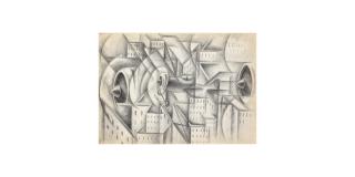 Tullio Crali - Airplanes over Town, 1936