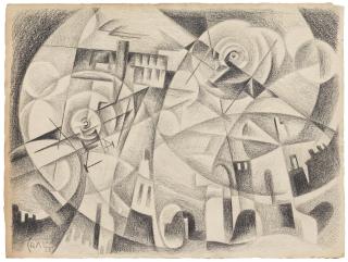 Tullio Crali - Volo Al Tramonto