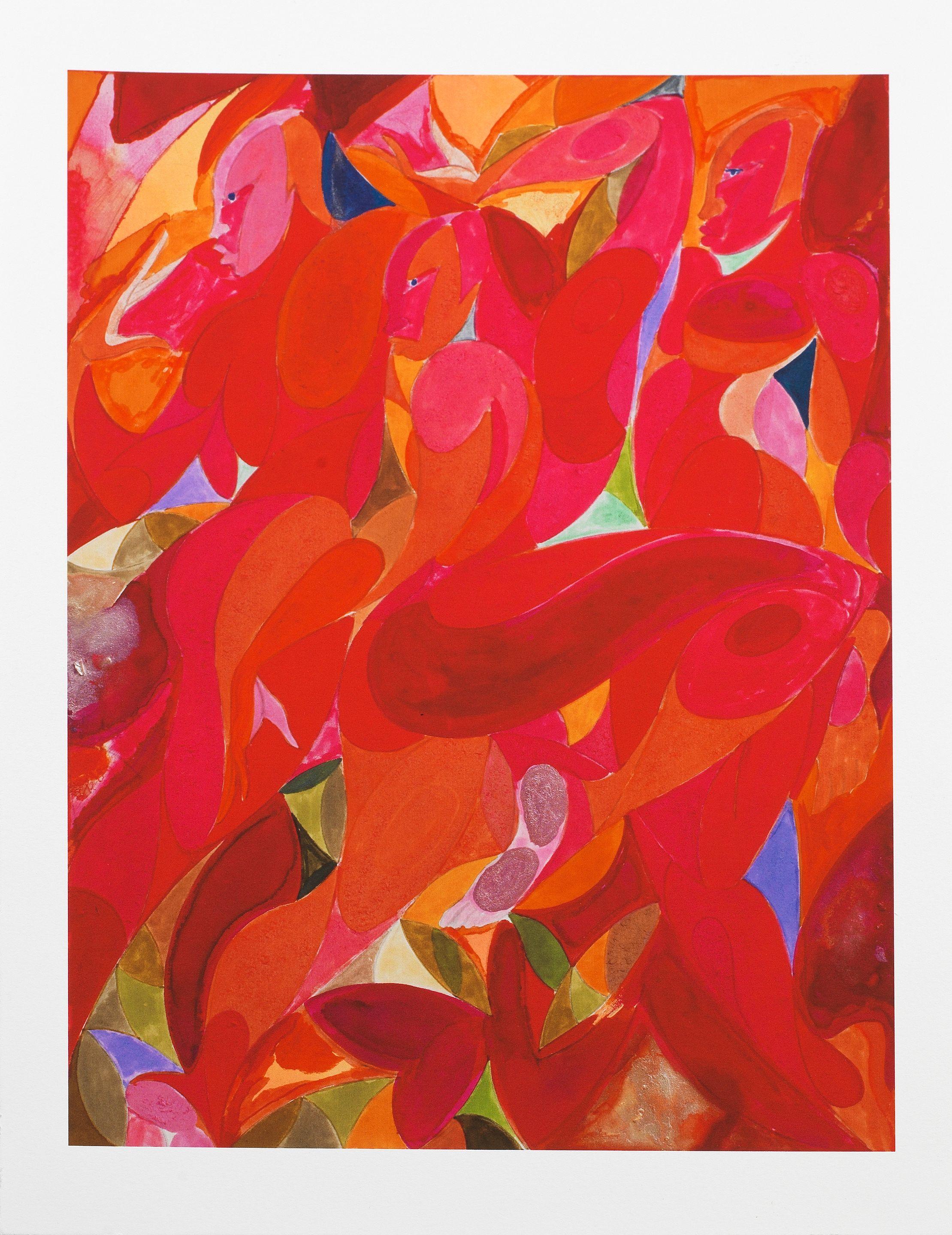 Tunji Adeniyi-Jones - Three Red Figures Rising