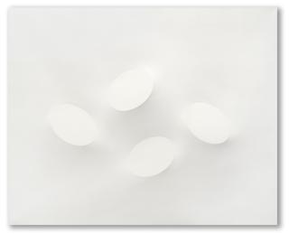 Turi Simeti - 4 ovali bianchi