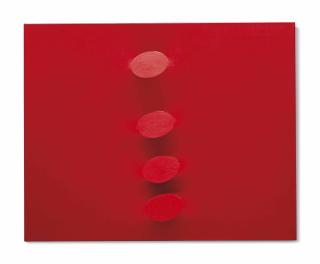 Turi Simeti - Quattre ovali rossi