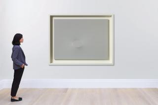 Turi Simeti - Un ovale grigio