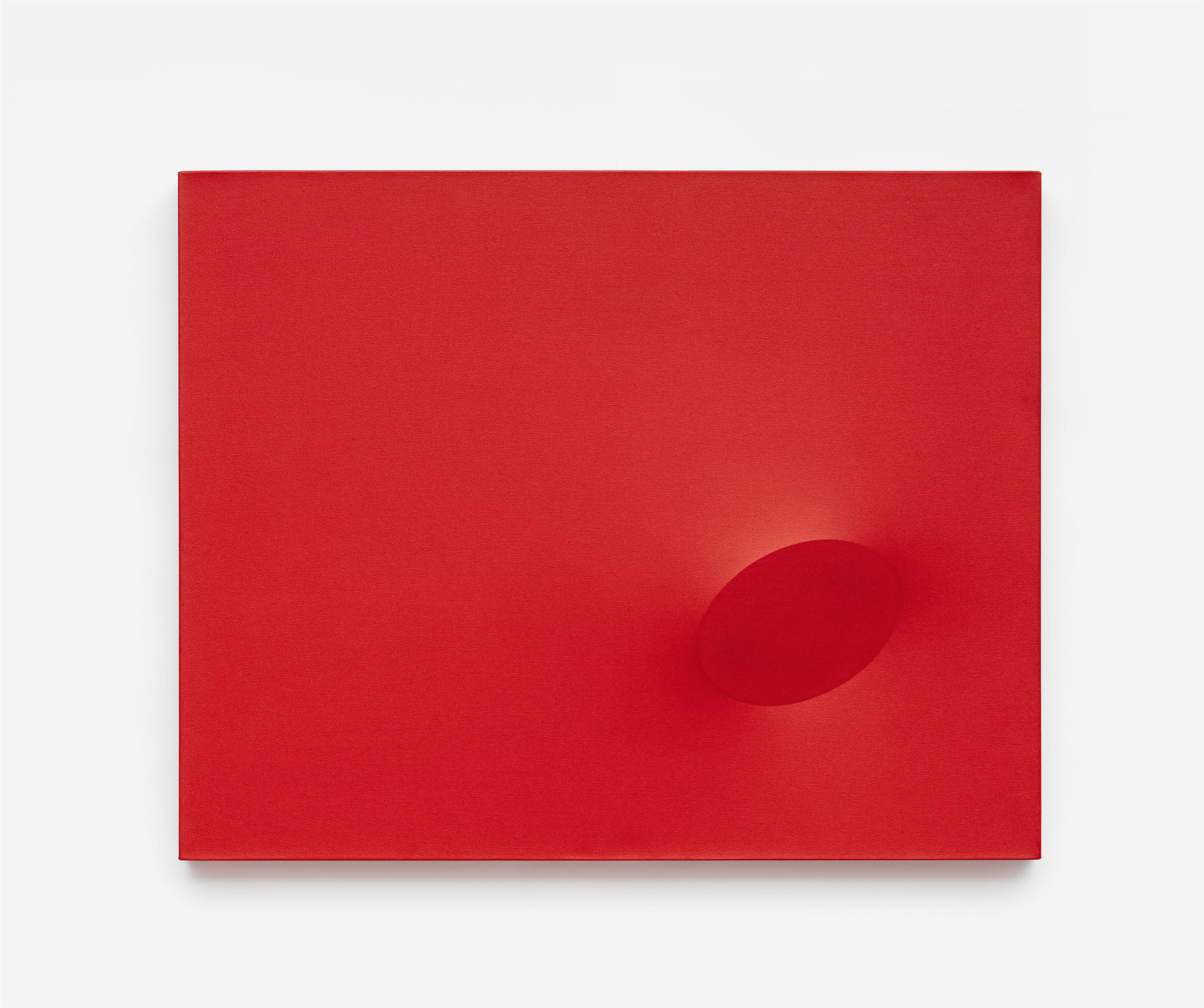 Turi Simeti - Un ovale rosso