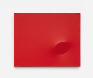 Turi Simeti - Un ovale rosso