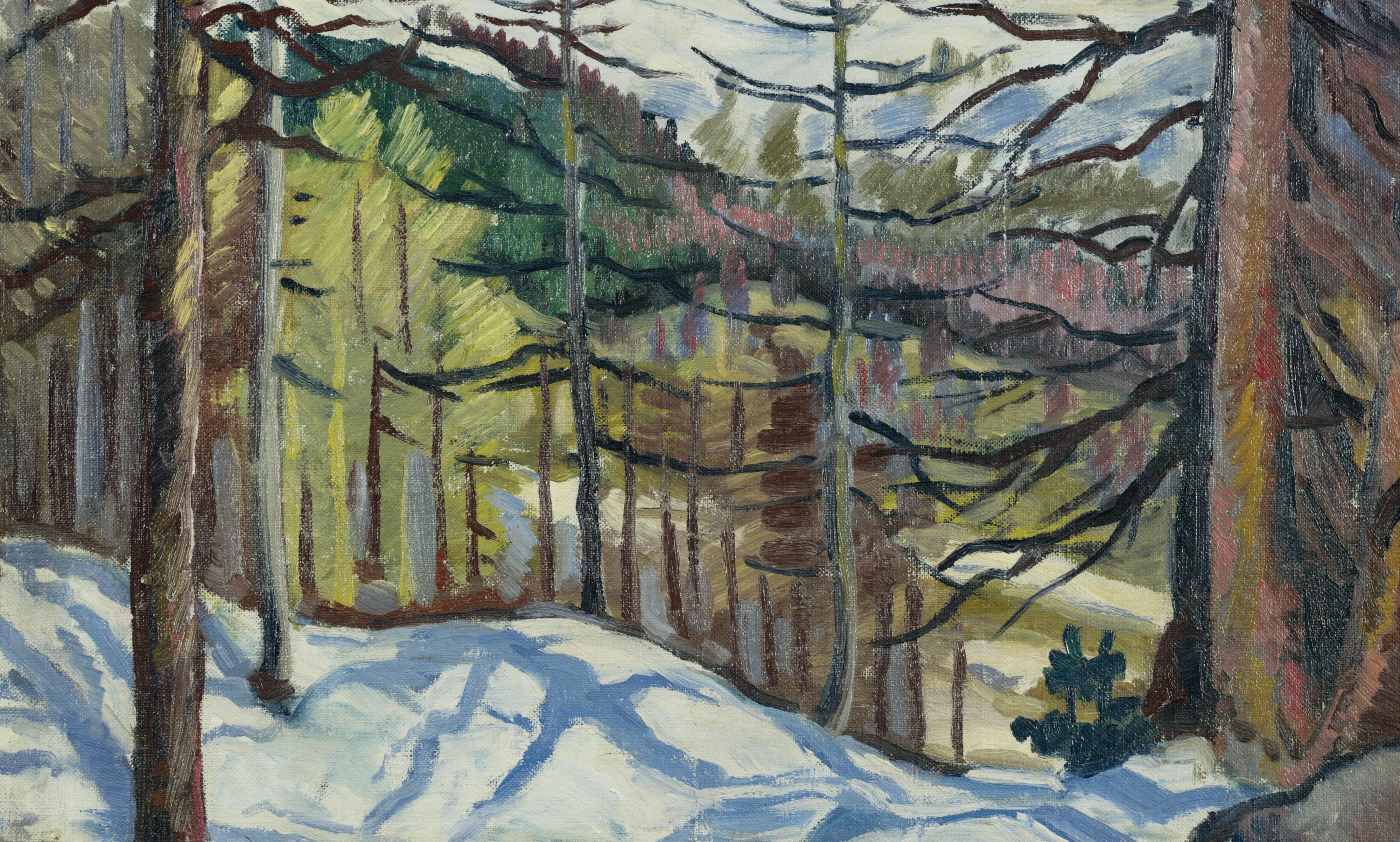 Turo Pedretti - Herbstschnee In Cristolais (Samedan), 1919 Autumn Snow In Cristolais (Samedan), 1919