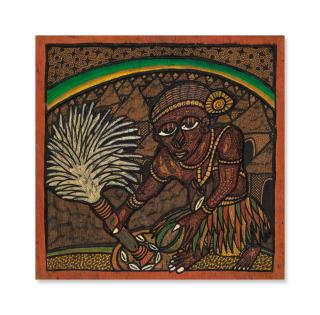 Twins Seven-Seven - Two works (i-ii): (i) The Palm Wine Tapper, 1988 (ii) The Competition of Ayo [indistinct]