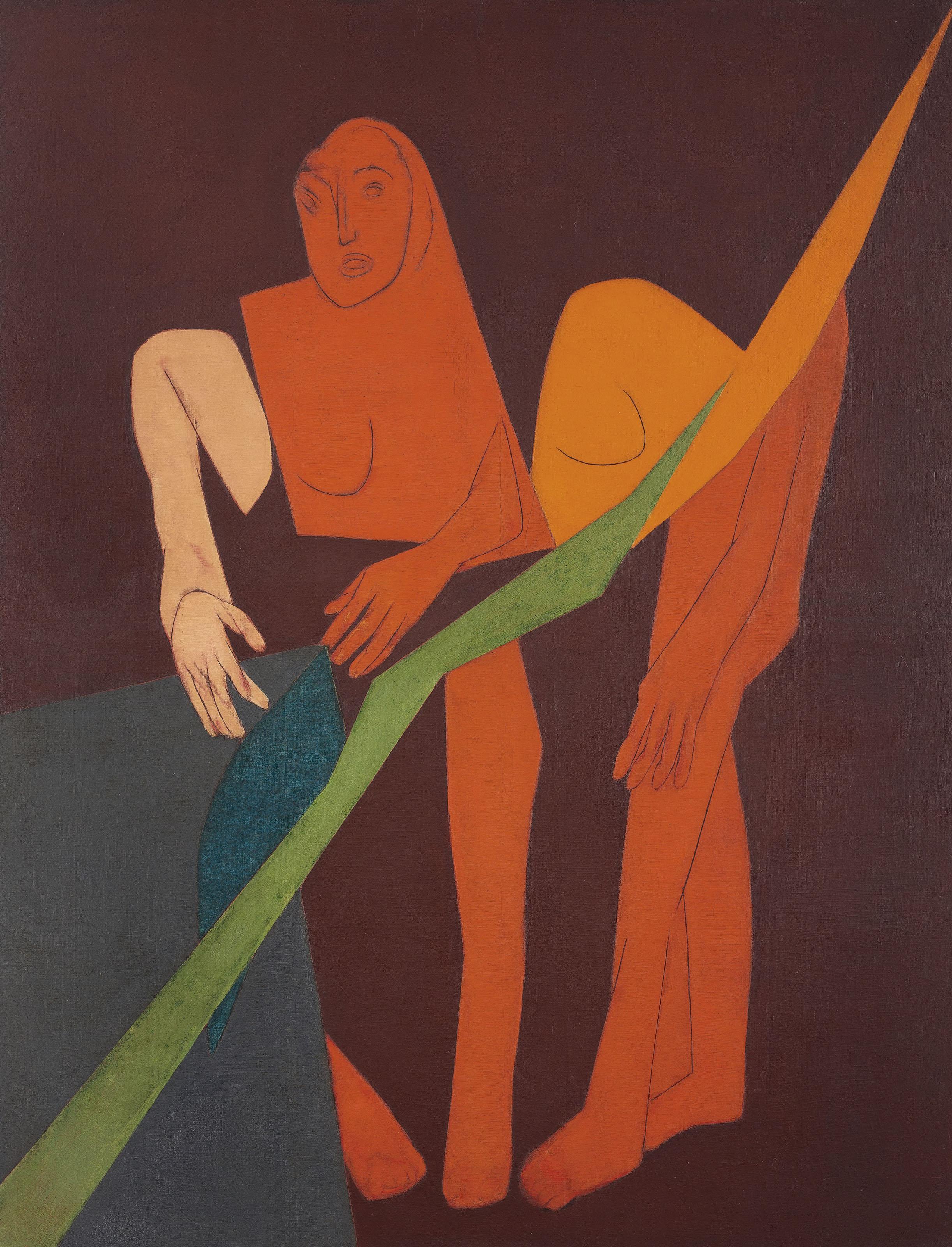 Tyeb Mehta - Diagonal XV