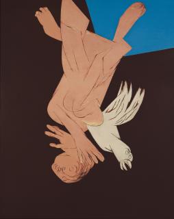 Tyeb Mehta - Falling Figure With Bird