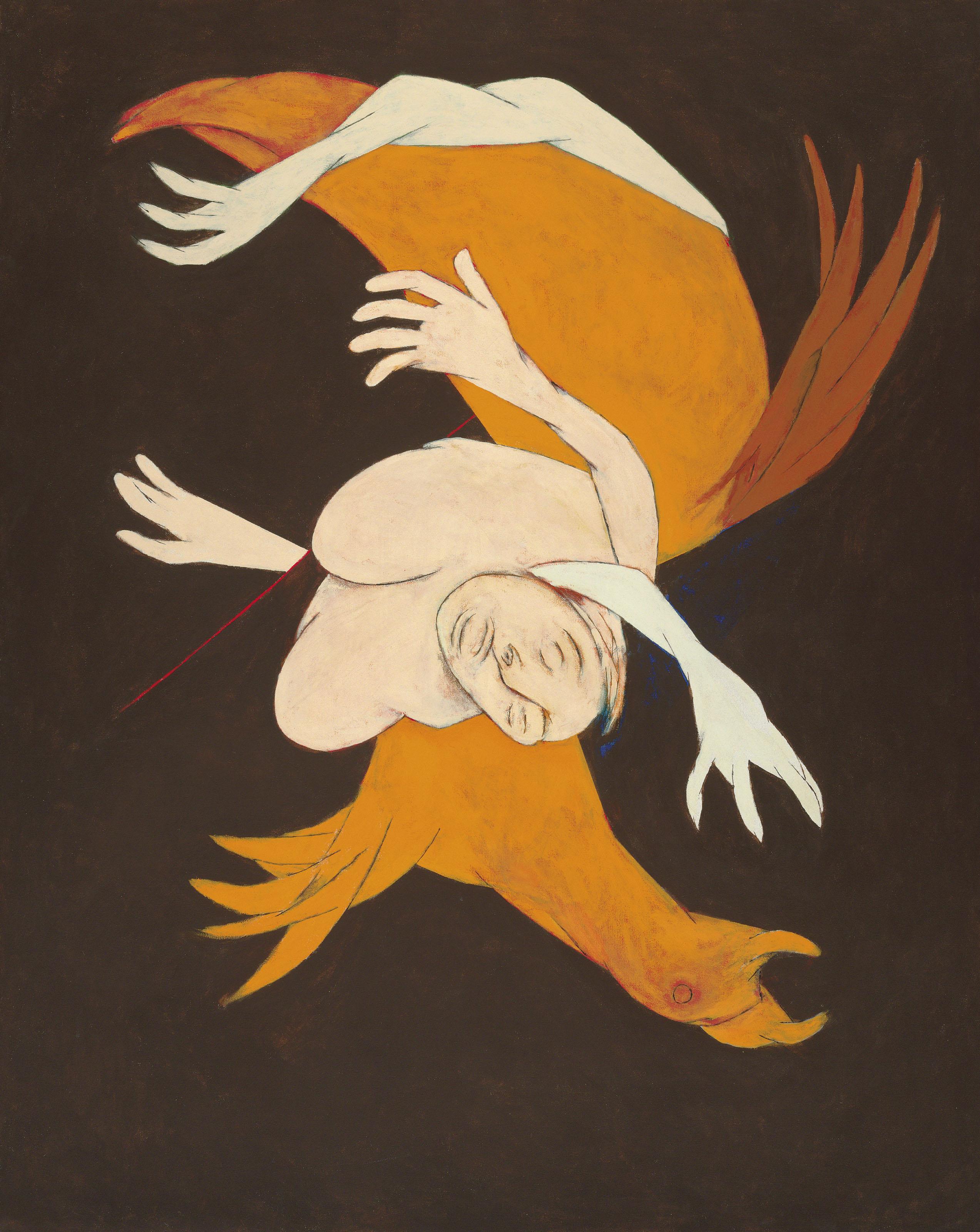 Tyeb Mehta - Falling Figure with Bird