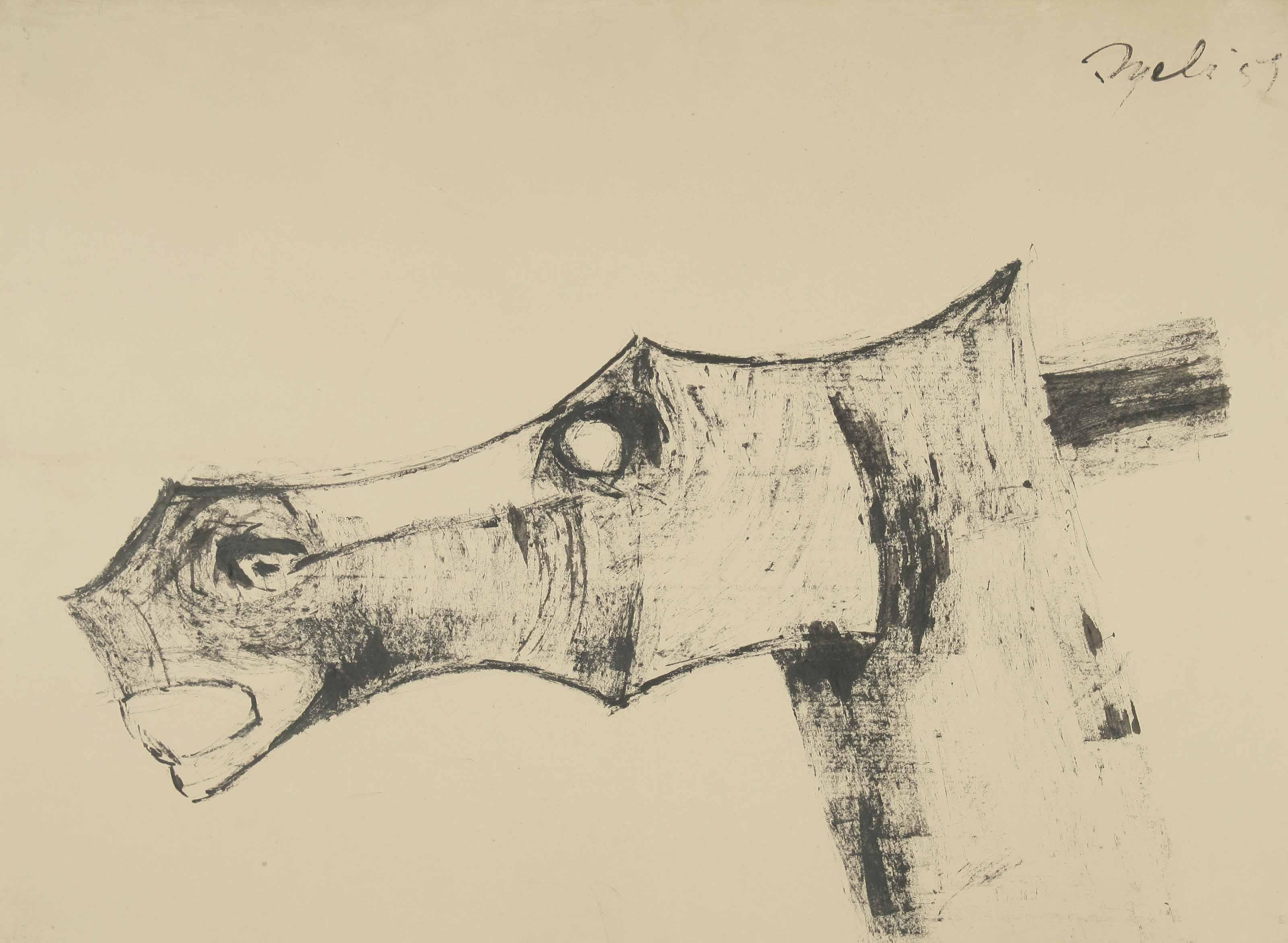 Tyeb Mehta - Head of a Horse