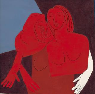 Tyeb Mehta - Untitled (Two Figures)