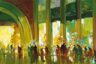 U Lun Gywe - In The Hallway Of The Shwedagon Pagoda