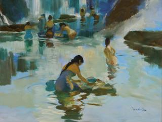 U Lun Gywe - Nymphs Washing Clothes