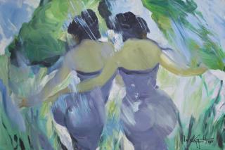 U Lun Gywe - Two Ladies In The Rain