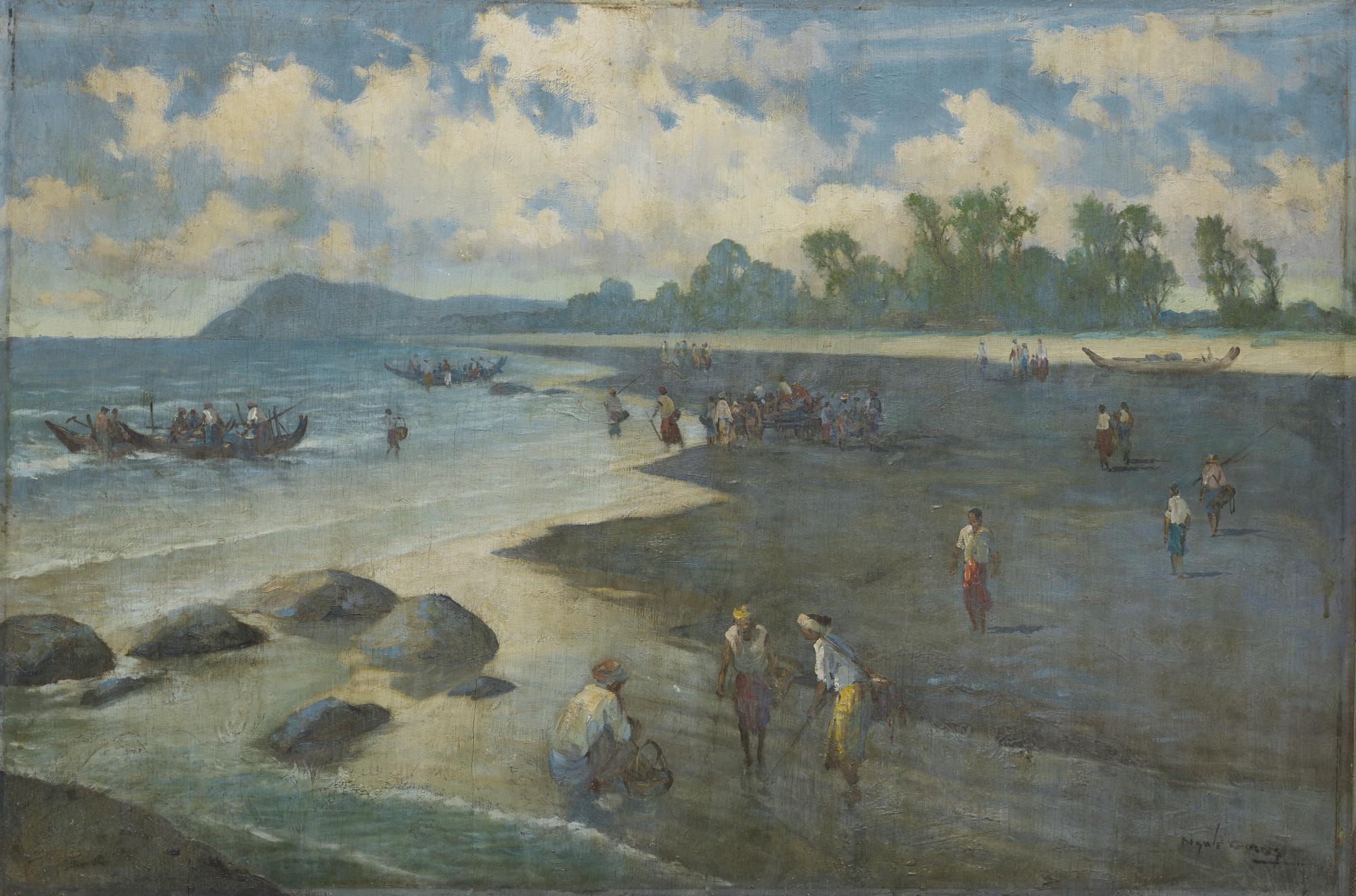 U Ngwe Gaing - Beach Scene 