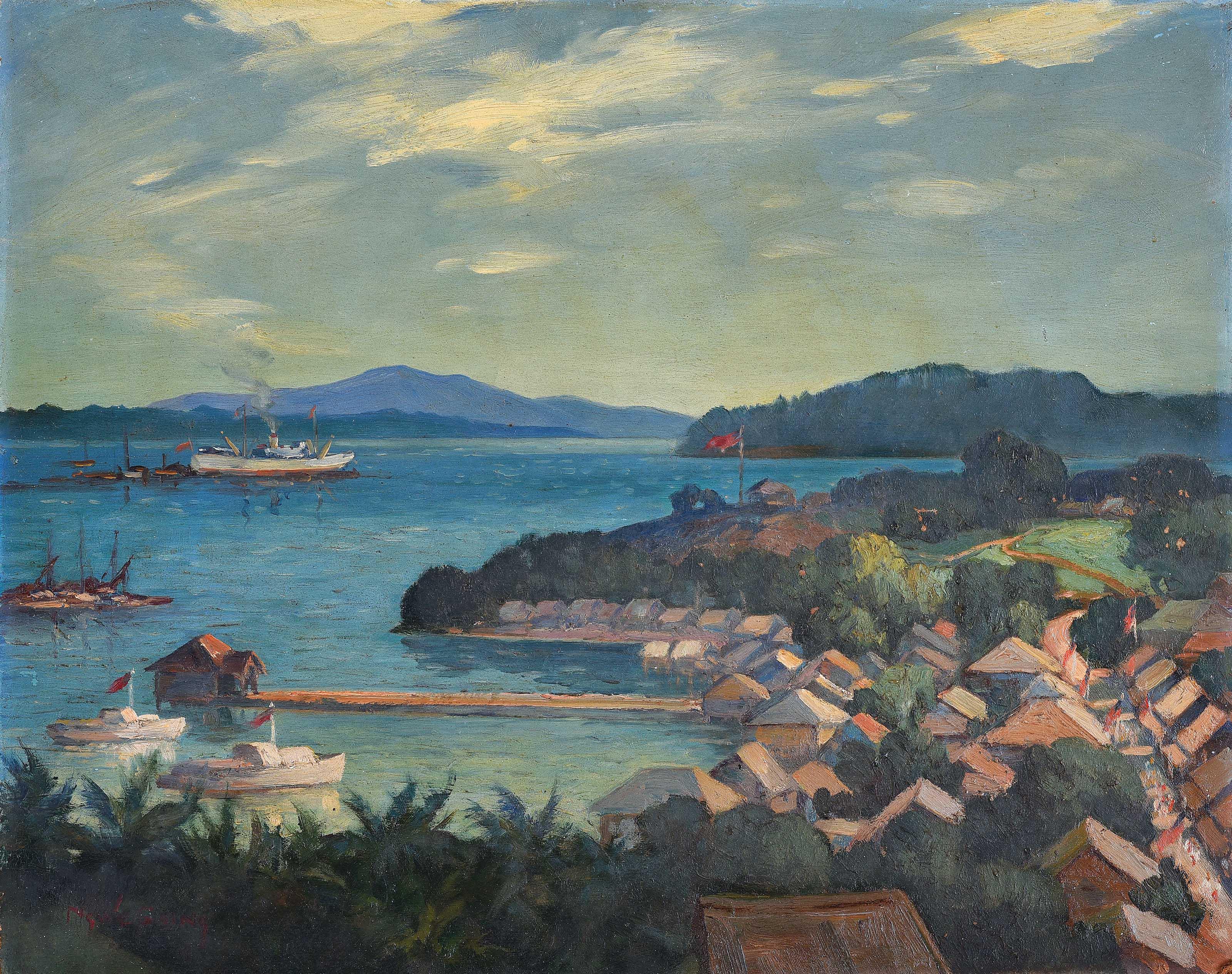 U Ngwe Gaing - Port Scene