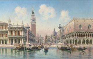 U. Ongania - Before The Piazzetta, San Marco, Venice
