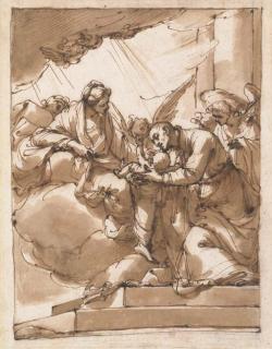 Ubaldo Gandolfi - The Madonna and Child with Saint Gaetano of Thiene