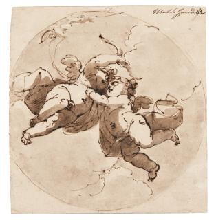 Ubaldo Gandolfi - Two Putti In Flight