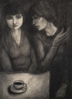 Ubaldo Oppi - Donne al caffè